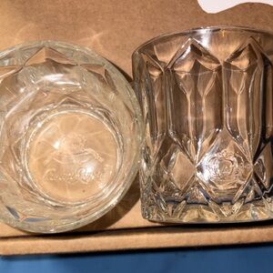 Crown Pattern Clear Glass Votive / Tumbler - Clear